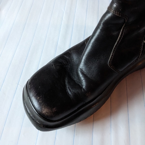 90s Prada Vibram sole Black Leather Chunky Platform Ankle Boot - Picture 6 of 11